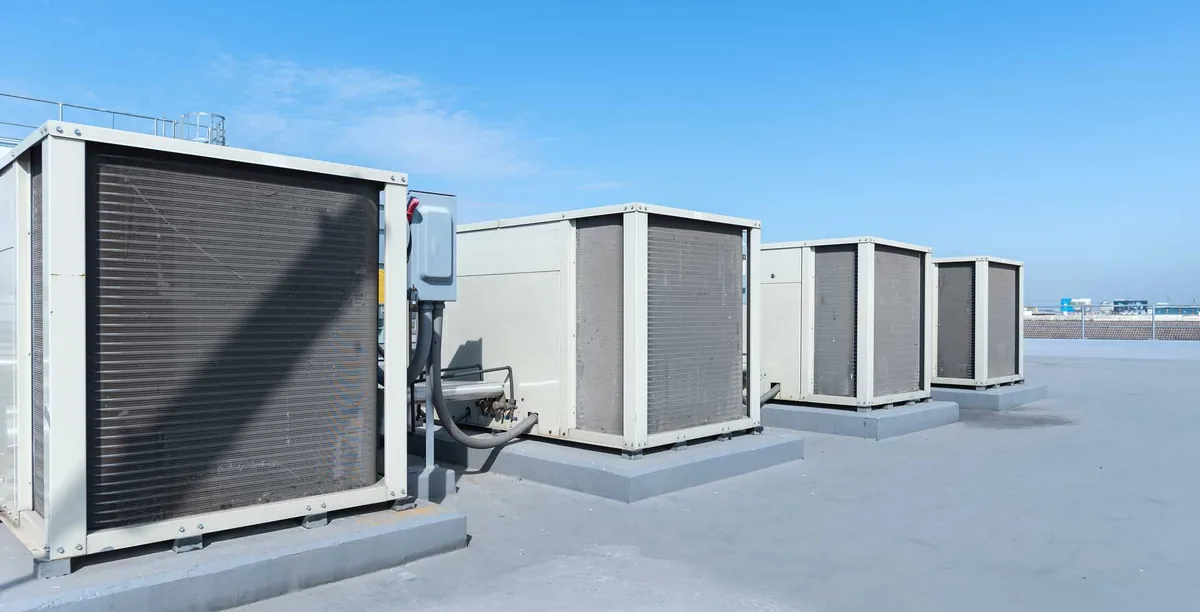 Commercial rooftop HVAC units